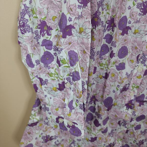 Duluth Wrinklefighter Tunic Lavender Floral Size 1X - Picture 5 of 9